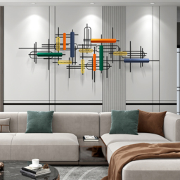 1500mm Modern Large Metal Wall Decor Unique Home Hanging Wall Art Decor in Gold & Black - thumbnail 3