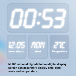 480mm LED Digital Display Wall Clock Modern Acrylic Abstract Star Decor Art Living Room - thumbnail 9