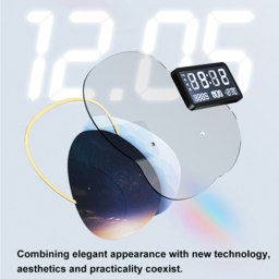 480mm LED Digital Display Wall Clock Modern Acrylic Abstract Star Decor Art Living Room - thumbnail 8