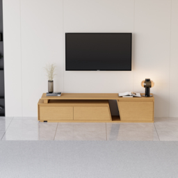 Fero Natural Extendable TV Stand with 3 Drawers(180cm-280cm) - thumbnail 5