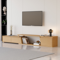 Fero Natural Extendable TV Stand with 3 Drawers(180cm-280cm) - thumbnail 2