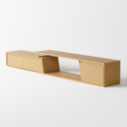 Fero Natural Extendable TV Stand with 3 Drawers(180cm-280cm) - thumbnail 9