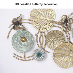 1200mmW*470mmH  3D Lotus Leaves Wall Decor Home Luxury Metal Wall Art for Home Decorations, Living Room, Bedroom, Hotel - thumbnail 8