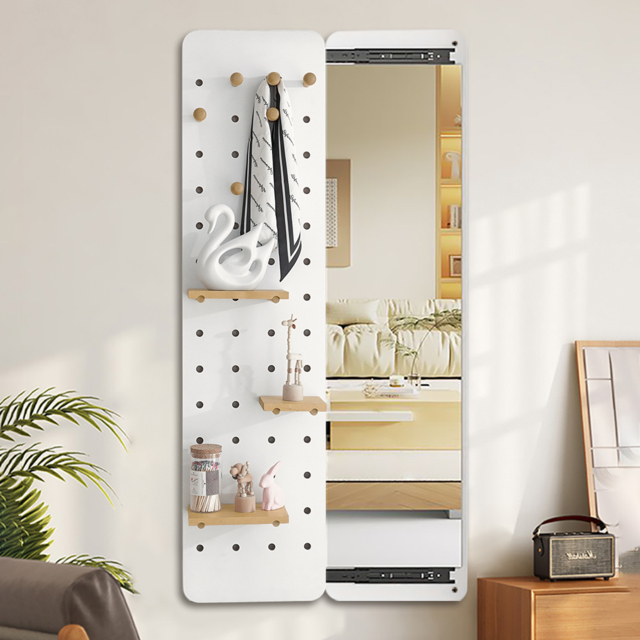 1200mm Pegboard Hidden Sliding Dressing Full Length Floating Wall