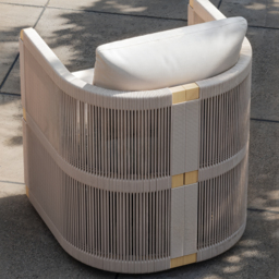 Costra Outdoor Aluminium & Rope Weave Swivel Dining Chairs, Set of 2 - thumbnail 9