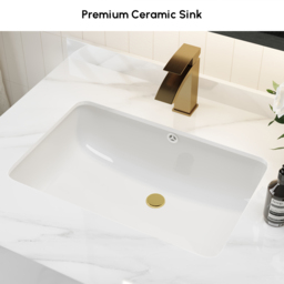Aro Bathroom Vanity Set 120 cm Freestanding Bathroom Vanity Black with Double Sinks - thumbnail 6