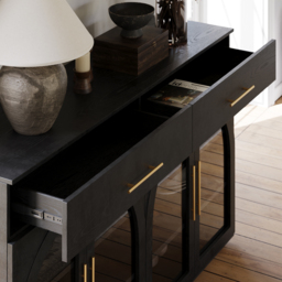 "63"" Modern Sideboard Wooden Buffet with Storage & Light" - thumbnail 5