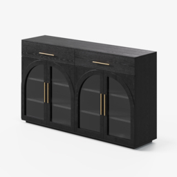 "63"" Modern Sideboard Wooden Buffet with Storage & Light" - thumbnail 8