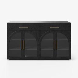 "63"" Modern Sideboard Wooden Buffet with Storage & Light" - thumbnail 9