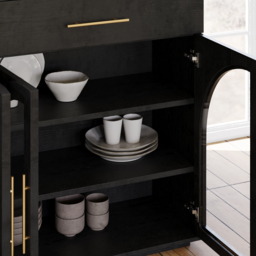 "63"" Modern Sideboard Wooden Buffet with Storage & Light" - thumbnail 7