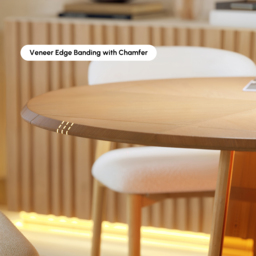 90 - 120 cm Solid Wood Extendable Dining Table with Light - thumbnail 9