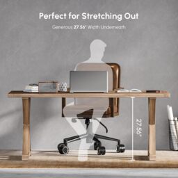Vintage Style Pine wood Office Writing Desk with Trestle Leg in Natural Farmhouse Home Office Furniture Rectangular (150 cm) - thumbnail 4