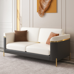 3 PCS Vertex Sofa Set with Chair Modern Beige Living Room Sofa Set with Cushion - thumbnail 7