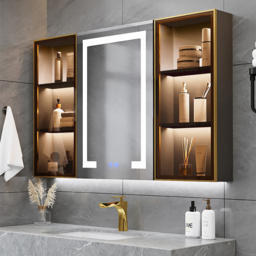 1000mm Floating Ceramic Sink & Stone Top in Walnut & Bathroom Cabinet Vanity - thumbnail 6
