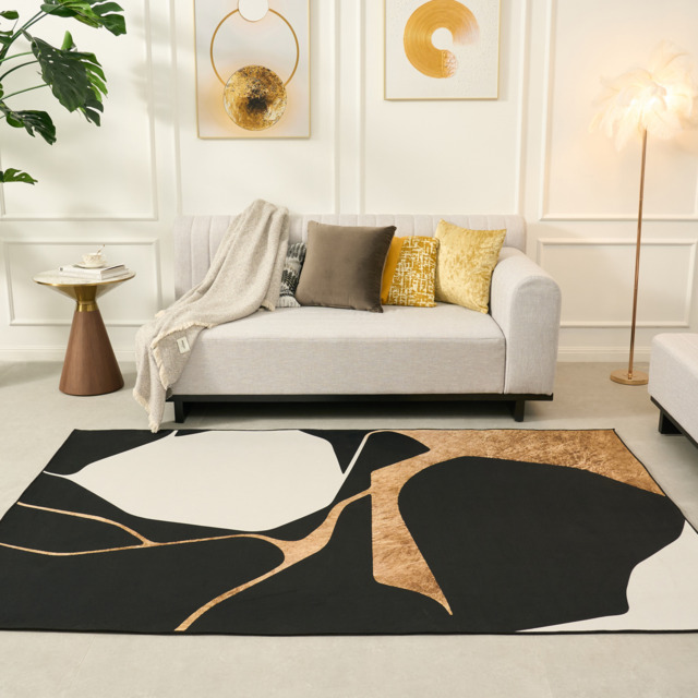 1500mm x 2400mm Area Rug Modern Abstract Living Room Rug Non Slip & Machine Washable