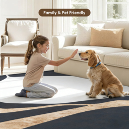 1500mm x 2400mm Area Rug Modern Abstract Living Room Rug Non Slip & Machine Washable - thumbnail 8