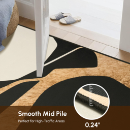 1500mm x 2400mm Area Rug Modern Abstract Living Room Rug Non Slip & Machine Washable - thumbnail 5