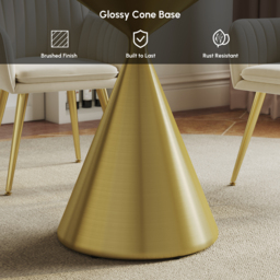 "Dining Set 60"" Sintered Stone Dining Table with 6 Chairs" - thumbnail 6