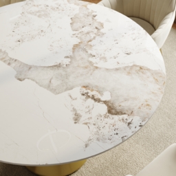 "Dining Set 60"" Sintered Stone Dining Table with 6 Chairs" - thumbnail 7