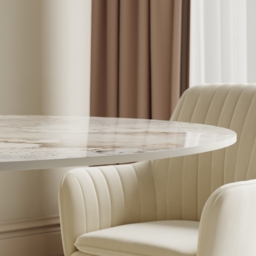 "Dining Set 60"" Sintered Stone Dining Table with 6 Chairs" - thumbnail 8