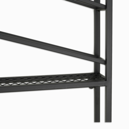 Industrial  Metal Wall Mounted Black Wine Rack with Glass & Bottle Rack - thumbnail 9