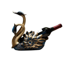 Resin Swan Statue Wine Bottle Holder Table Top Wine Bottle Rack Countertop Wine Rack - thumbnail 8