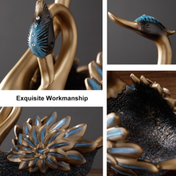 Resin Swan Statue Wine Bottle Holder Table Top Wine Bottle Rack Countertop Wine Rack - thumbnail 7