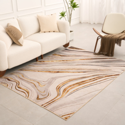 1500mm x 2100mm  Luxury Abstract Art Deco Rug with Marble Pattern Carpet for Livingroom & Bedroom