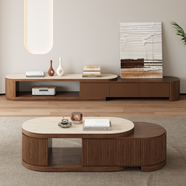 "Velar 71"" Extendable TV Stand & Coffee Table Set" - image 1