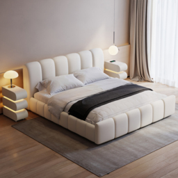 Humply Queen Faux Leather Storage Bed with Drawers - thumbnail 3