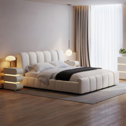 Humply Queen Faux Leather Storage Bed with Drawers - thumbnail 2
