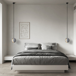 Moon Cement Pendant Light Grey Hanging Light set of 6 - thumbnail 5