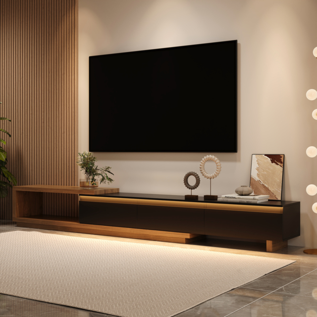 Quoint Extendable TV Stand with 3 Drawers (180 - 255 cm) - image 1