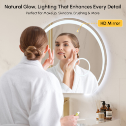 700mm Wide LED Bathroom Mirror Dimmable with 3X Magnifier & Anti-Fog - thumbnail 9