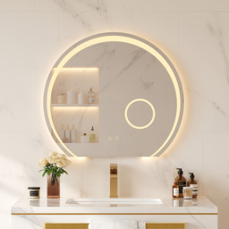 700mm Wide LED Bathroom Mirror Dimmable with 3X Magnifier & Anti-Fog - thumbnail 2