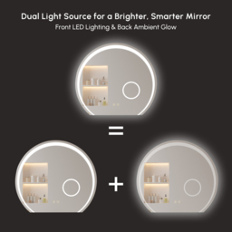 700mm Wide LED Bathroom Mirror Dimmable with 3X Magnifier & Anti-Fog - thumbnail 6