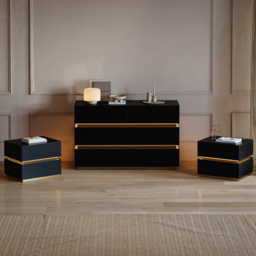 Lumio 1200 mm LED 6-Drawer Dresser with Charging Station - thumbnail 3