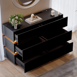 Lumio 1200 mm LED 6-Drawer Dresser with Charging Station - thumbnail 6