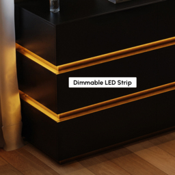 Lumio 1200 mm LED 6-Drawer Dresser with Charging Station - thumbnail 9