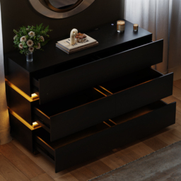 Lumio 1200 mm LED 6-Drawer Dresser with Charging Station - thumbnail 5