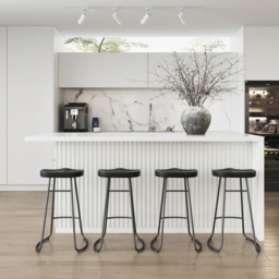 180 cm Large White Kitchen Island with Storage Kitchen Cabinet Marble Veneered Top - thumbnail 6