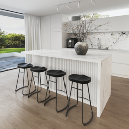 180 cm Large White Kitchen Island with Storage Kitchen Cabinet Marble Veneered Top - thumbnail 4