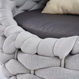 Cocaro Garden Aluminium & Rope Weave Lounge Chair in Grey - thumbnail 2