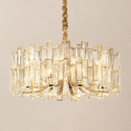 Clyvra 10-Light Modern Crystal Chandelier with Adjustable Chain in Gold - thumbnail 7