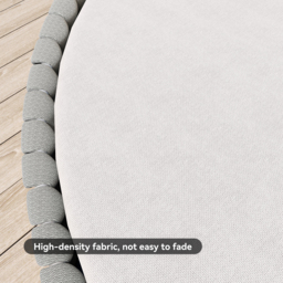Cocaro 2 PCS Adjustable Patio Outdoor Daybed Round Sectional with Canopy Exterior Furniture in Warm White Cushion & Pillow Included - thumbnail 8