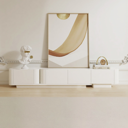 Extendable TV Stand & Abstract Coffee Table Set - thumbnail 5