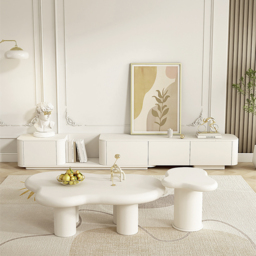 Extendable TV Stand & Abstract Coffee Table Set - thumbnail 3