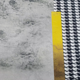 2 Pieces Modern Geometric Gradient Gold Washable Kitchen Runner Mats Non-slip Rug Set - thumbnail 8
