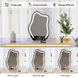 Retractable 120 cm Smart Dressing Table with Chair Dressing Table with Mirror & Lights - thumbnail 6