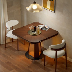 90 - 120 cm Solid Wood Extendable Dining Table with Light - thumbnail 6